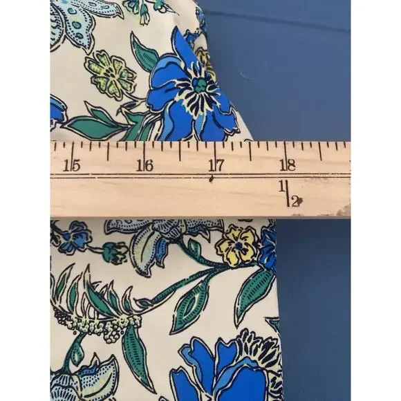 Lands' End Women's Floral Check Tankini Bathing Suit Top 8 D - Picture 9 of 13